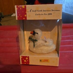 Steiff Christmas Swan Ornament